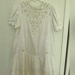 LoveShackFancy White Dress. Comes with slip.